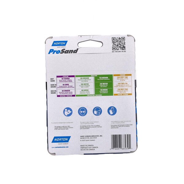 Norton Abrasives Norton ProSand 5-1/2 in. L X 4-1/2 in. W 150 Grit Aluminum Oxide Sanding Sheet 6 pk - 07660768539