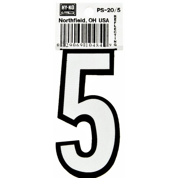 Hy-Ko 3.25In Boat Number 5, 10PK - A10484