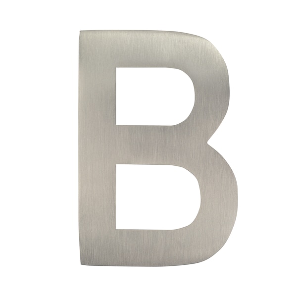 Architectural Mailboxes Brass 4 inch Floating House Letter Satin Nickel B - 3582SN-B