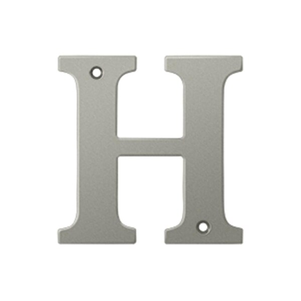 Patioplus 4 in. Residential Letter H- Satin Nickel - Solid - PA3841635