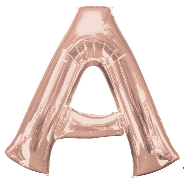 Anagram 37 in. Letter A Rose Gold Balloon - 89753