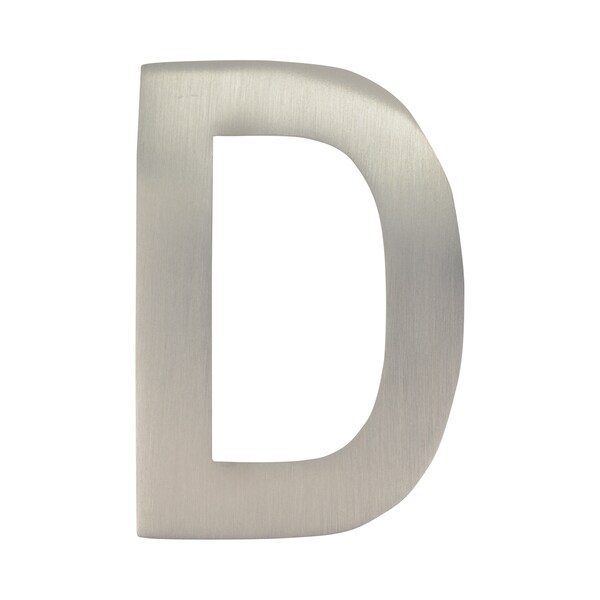 Architectural Mailboxes Brass 4 inch Floating House Letter Satin Nickel D - 3582SN-D