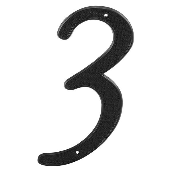 Primeline Tools 4 in. House Number 3, Diecast, Black Finish (5 Pack) - MP4113-5