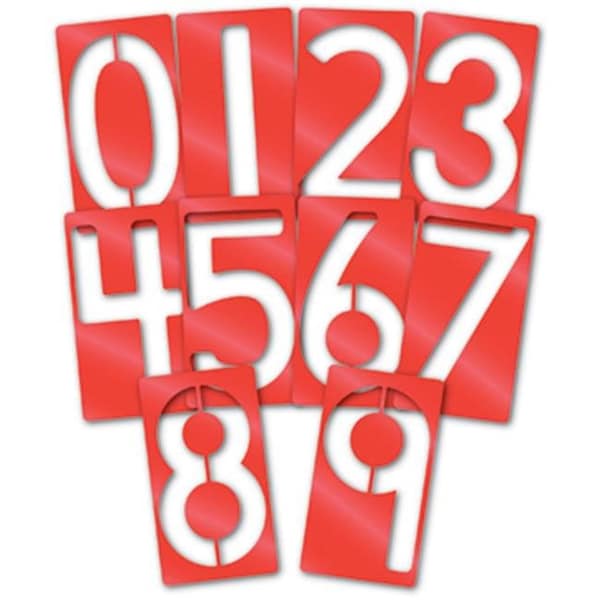 Roylco Roylco R58621 Roylco Big Number Stencils 10-pkg - R58621