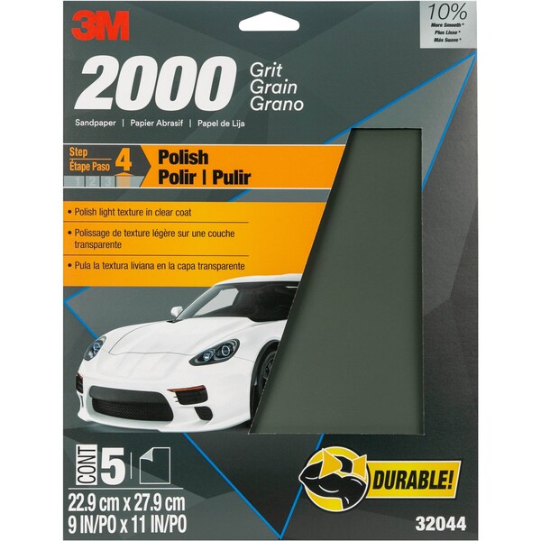 3M Wetordry Sndpr, 32044,2000grit, 9", PK100 - 32044