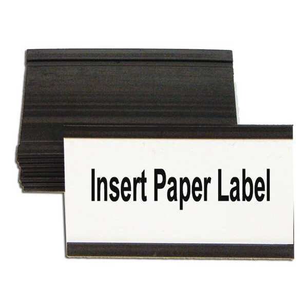 Mastervision MasterVision Magnetic Data Card Holders, Label Shelves/Cabinets/Boards, 10-Pack, 3x1.75", Black - FM2630