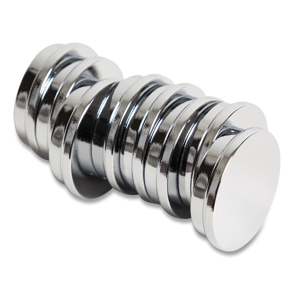 U Brands High-Intensity Board Magnets, Circles, Silver, 1.25, PK10 - 5163U00-12