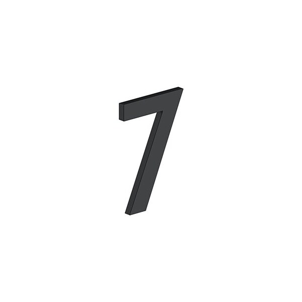 Deltana 4 NUMBER 7, B SERIES W/ RISERS, STAINLESS STEEL in Paint Black - RN-7U19