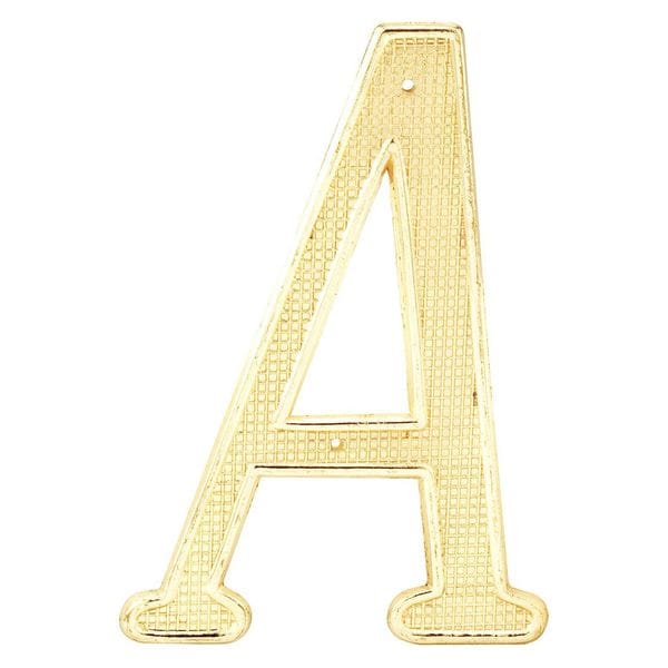 Primeline Tools 4 in. House Letter A, Diecast, Brass Finish (2 Pack) - MP4292