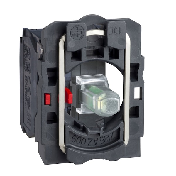 Conjunto completo de contacto corporal y bloque de luz, Harmony XB5, XB4, con collar de fijación corporal, LED universal, 24V 1NC - ZB5AW0B12