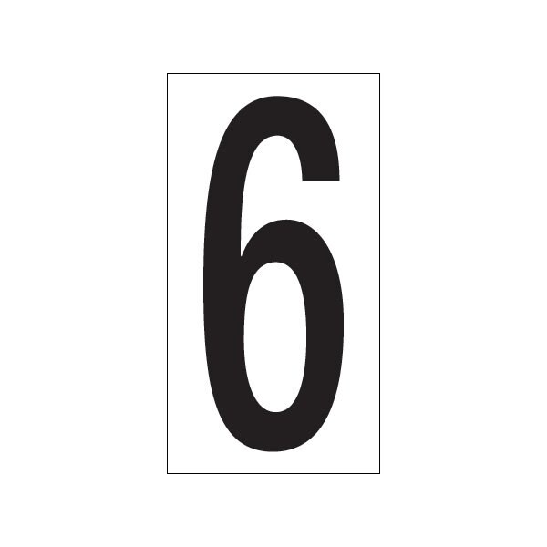 Bsc Preferred 3-1/2'' ''6'' Vinyl Warehouse Number Labels, 50PK - BUY00021757