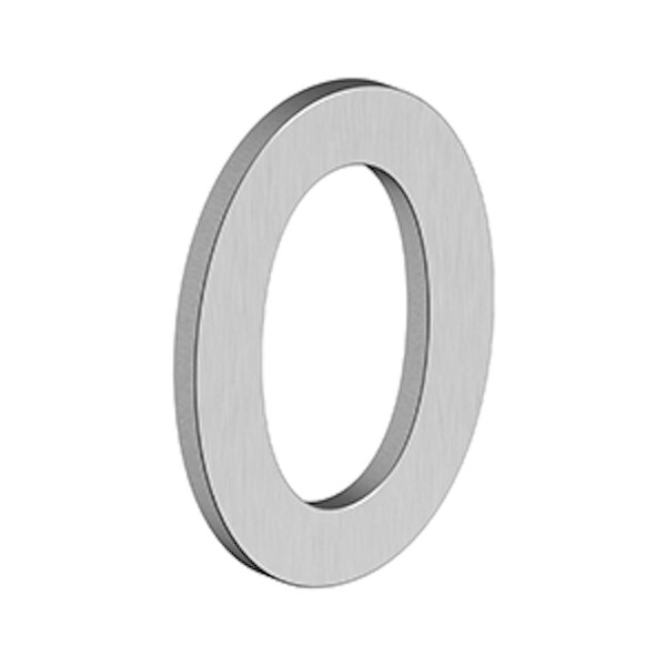 Deltana 4 Stainless Steel House Number 0 with Risers Satin Stainless Steel Finish - RNB0U32D