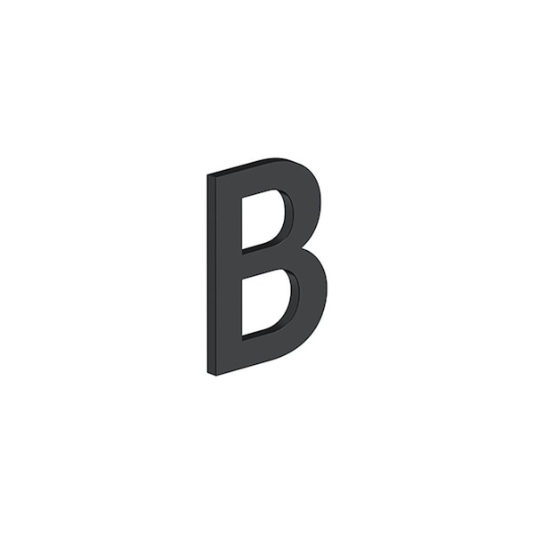 Deltana 4 Stainless Steel House Letter B with Risers Black Finish - RNBBU19