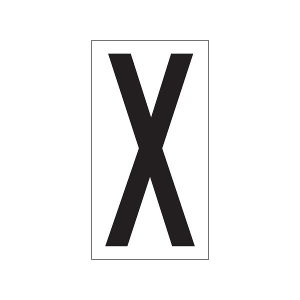 Bsc Preferred 3-1/2'' ''X'' Vinyl Warehouse Letter Labels, 50PK - BUY00021748