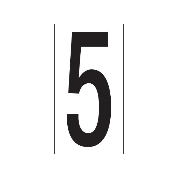 Bsc Preferred 3-1/2'' ''5'' Vinyl Warehouse Number Labels, 50PK - BUY00021756