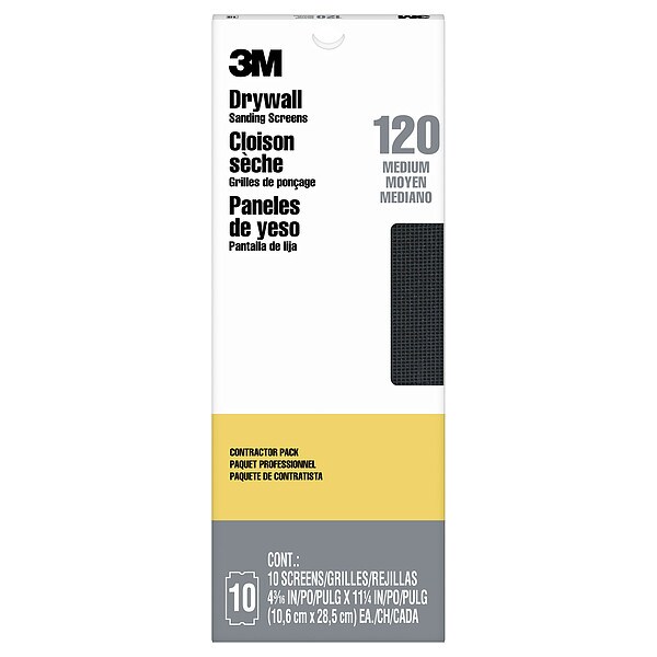 3M Sanding Sheet, 5/8 in L, 4 3/8 in W, PK10 - 99438