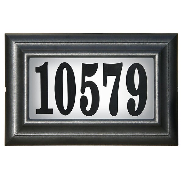 Book Publishing Co 15 in. Edgewood Classic with LED Lights DIY Kit Polymer Frame Lighted Address Plaque - Black - GR3732916