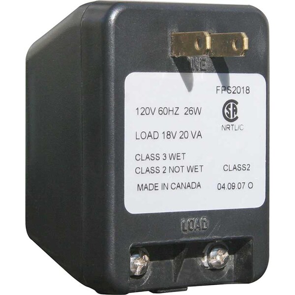 Book Publishing Co 5 in. Plug-In Transformer for Edgewood & Bayside Estate Lighted Address Plaques - Silver - GR3727847