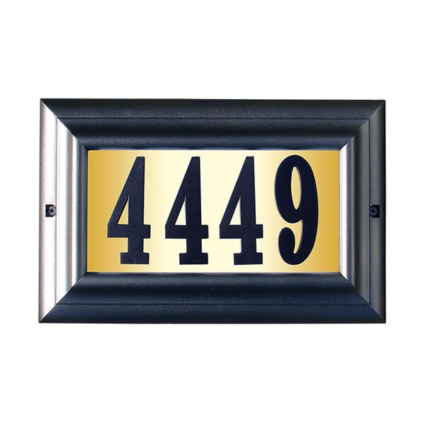 Book Publishing Co Edgewood Large Do It Yourself Kit Lighted Address Plaque - Pewter - 15in. - GR3744396