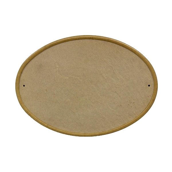 Book Publishing Co 10 in. Ridgestone Oval Crushed Stone Do It Yourself Kit Address Plaque in Sandstone Color - GR3180454