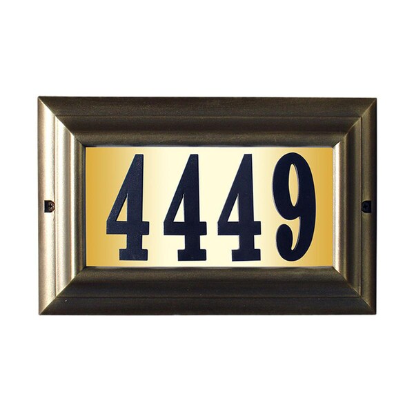 Book Publishing Co Edgewood Large Do It Yourself Kit Lighted Address Plaque - French Bronze - 15in. - GR3732908
