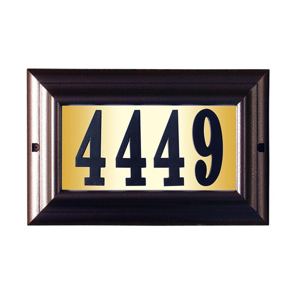 Book Publishing Co 15 in. Edgewood Large Do It Yourself Kit Lighted Address Plaque in Antique Copper Frame Color - GR3735283