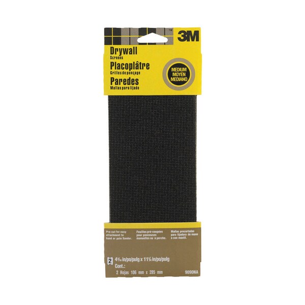 3M 3M 11-1/4 in. L X 4-3/16 in. W 100 Grit Silicon Carbide Drywall Sanding Screen 2 pk - 9090NA-DC