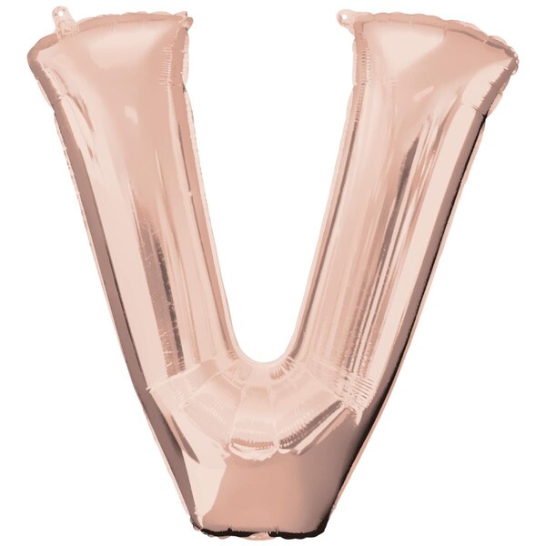 Anagram 37 in. Letter V Rose Gold Balloon - 89774