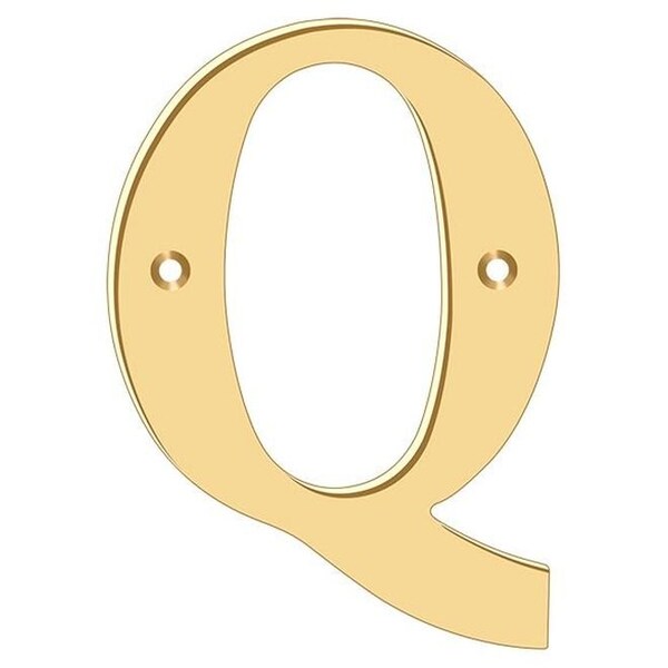 Deltana Residential Letter Q Lifetime Brass 4" - RL4Q-CR003
