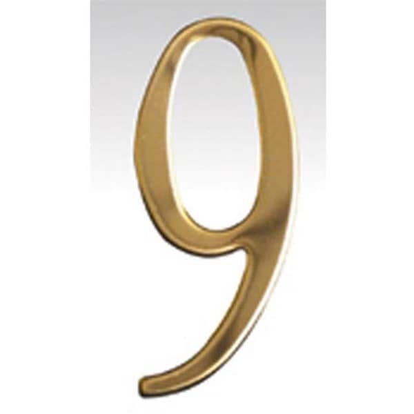 Mailbox Accessories Mailbox Accessories BR2-9 Brass Address Numbers Size - 2  Number - 9-Brass - BR2-9