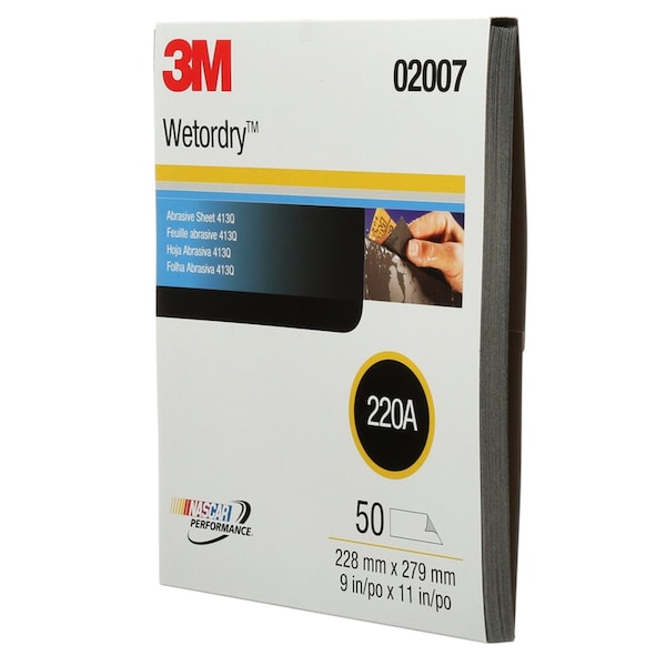 3M 3M Wetordry 11 in. L X 9 in. W 220 Grit Silicon Carbide Sanding Sheet 50 pk - 2007