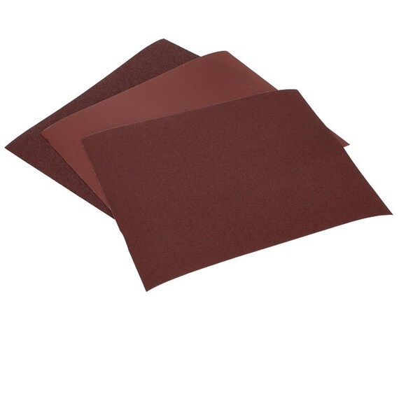 Norton Co MetalSand 076607 Sanding Sheet, 11 in L, 9 in W, Emery Abrasive, Cloth Backing - 47855