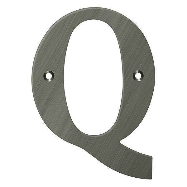 Deltana Residential Letter Q Antique Nickel 4" - RL4Q-15A