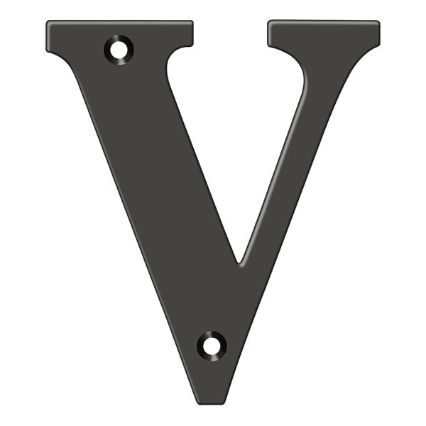 Deltana Residential Letter V Oil Rubbed Bronze 4" - RL4V-10B