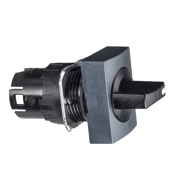 Cabeza de selección para interruptor selector Schneider Electric, Harmony XB6, rectangular negro de 16mm, 2 posiciones, 90 grados fijo - ZB6DD28
