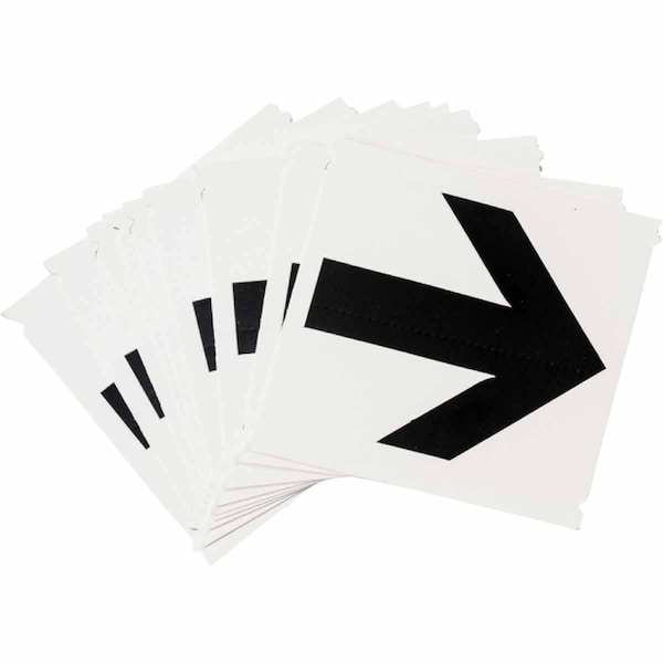 Brady Quik-Align 8220 Series Polyester 4 in Lbl Legend: Arrow Symbol Black 10PK - 8220P-ARO