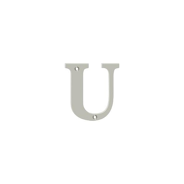 Deltana Residential Letter U Satin Nickel 4" - RL4U-15