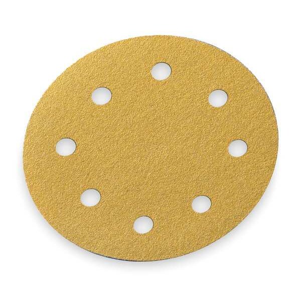 Norton Abrasives Hook-and-Loop Sanding Disc, 5" Dia, 8 Hole, Aluminum Oxide, P60 Grit, Coated Type, A296 - 07660749158