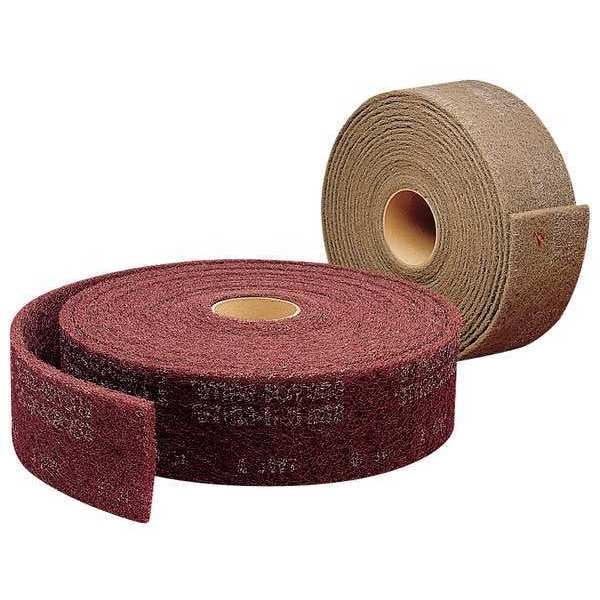 Scotch-Brite Abrasive Roll, 2 in W x 30 ft L, Aluminum Oxide, CF-RL, Maroon - 7000121074
