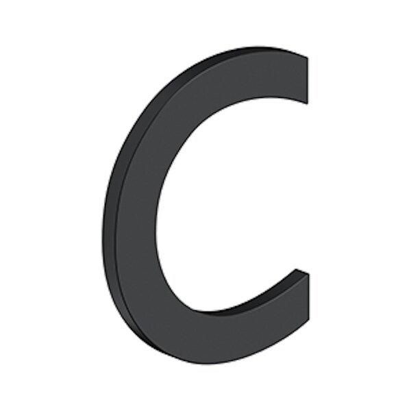 Deltana 4 Stainless Steel House Letter C with Risers Black Finish - RNBCU19