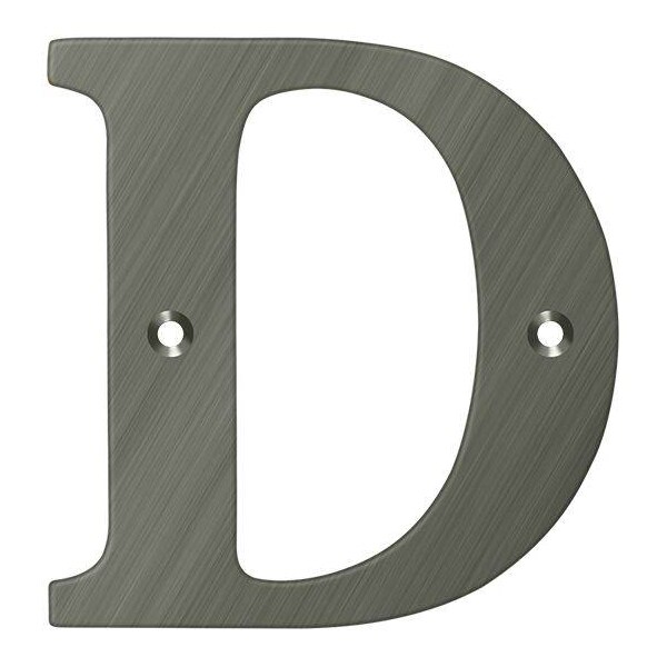 Deltana Residential Letter D Antique Nickel 4" - RL4D-15A