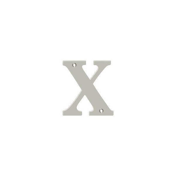 Deltana Residential Letter X Satin Nickel 4" - RL4X-15