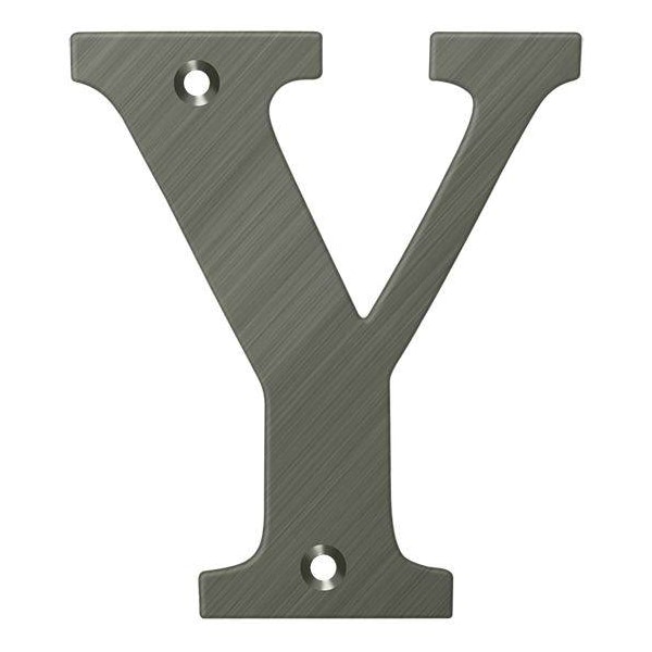 Deltana Residential Letter Y Antique Nickel 4" - RL4Y-15A