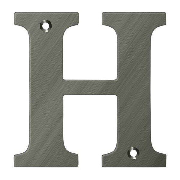 Deltana Residential Letter H Antique Nickel 4" - RL4H-15A