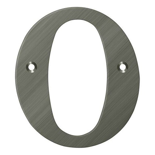 Deltana Residential Letter O Antique Nickel 4" - RL4O-15A