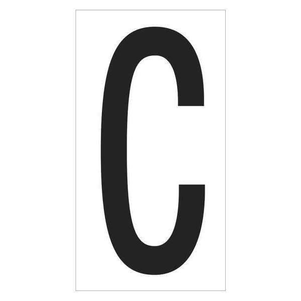Partners Brand Vinyl Warehouse Letter Labels, "C", 3 1/2", Black/White, 50/Case - DL9310C