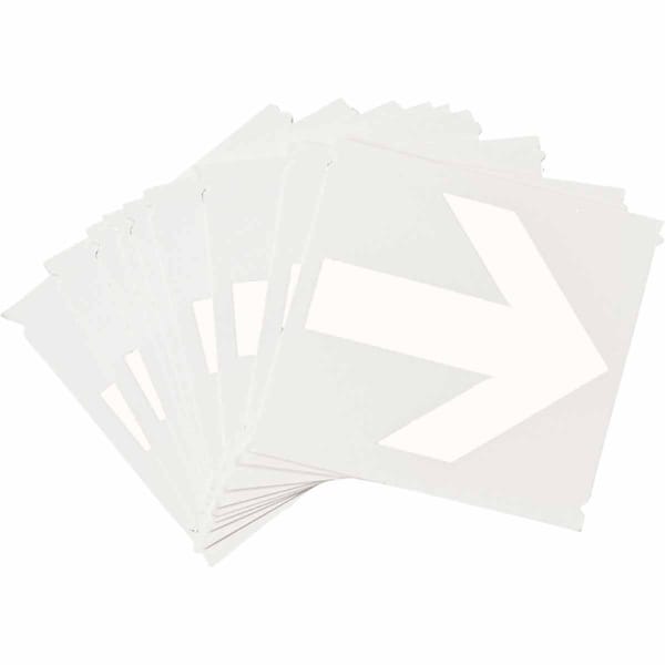 Brady Quik-Align 5080 Series Polyester 2 in Lbl Legend: Arrow Symbol White 10PK - 5080P-ARO