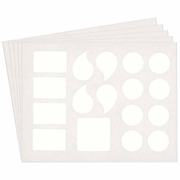 Brady Quik-Align 5130 Series Polyester 3in Lbl Legend: Assorted Punctuation WT 10PK - 5130P-PUN