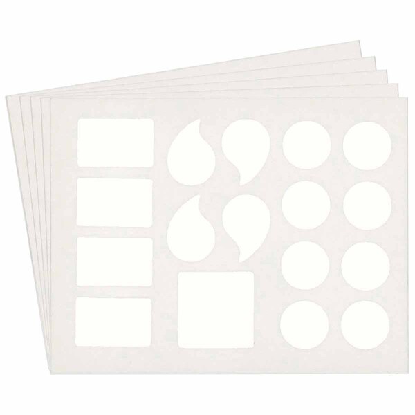 Brady Quik-Align 5040 Series Polyester 1in Lbl Legend: Assorted Punctuation WT 10PK - 5040P-PUN