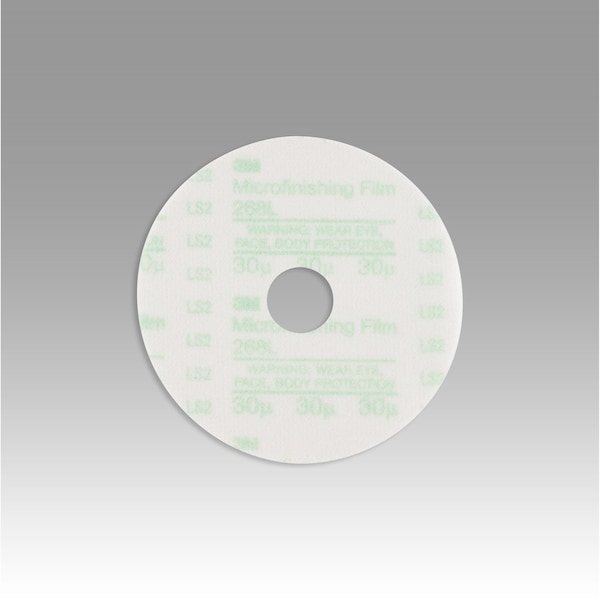 3M Microfinishing Film Disc, Green, 3"x7/8 - 268L 475